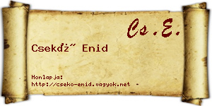 Csekő Enid névjegykártya